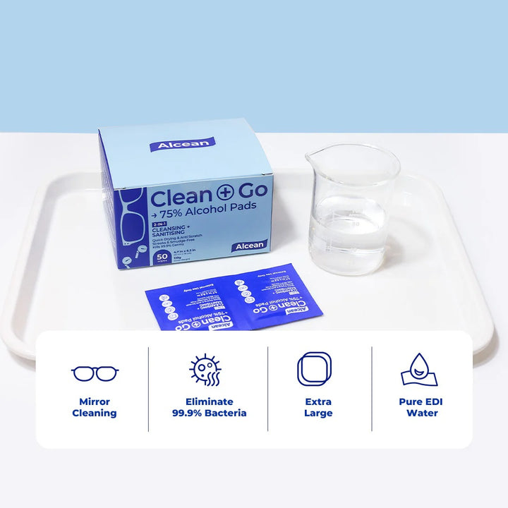 Alcean 75% Classic Alcohol Pads - 50 Wipes