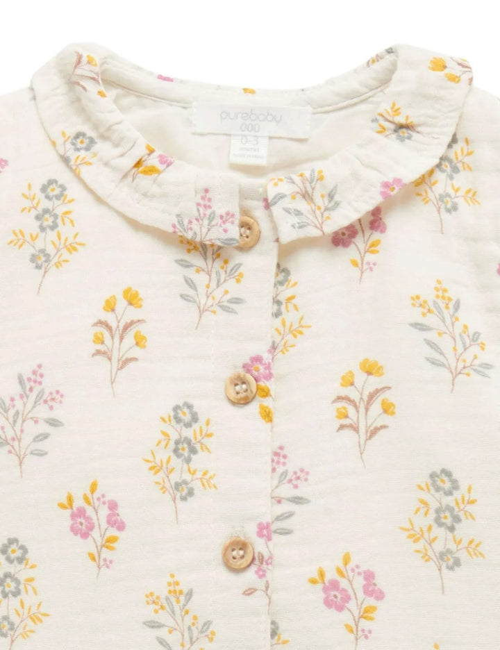 Purebaby Crinkle Cotton Growsuit
