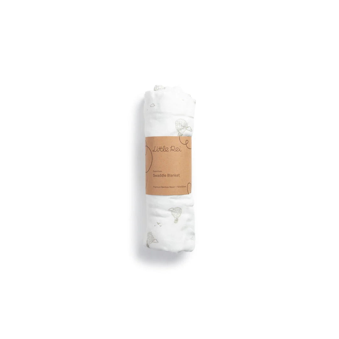 Little Rei Bamboo Swaddle Single - Grey Balloon 120X120cm