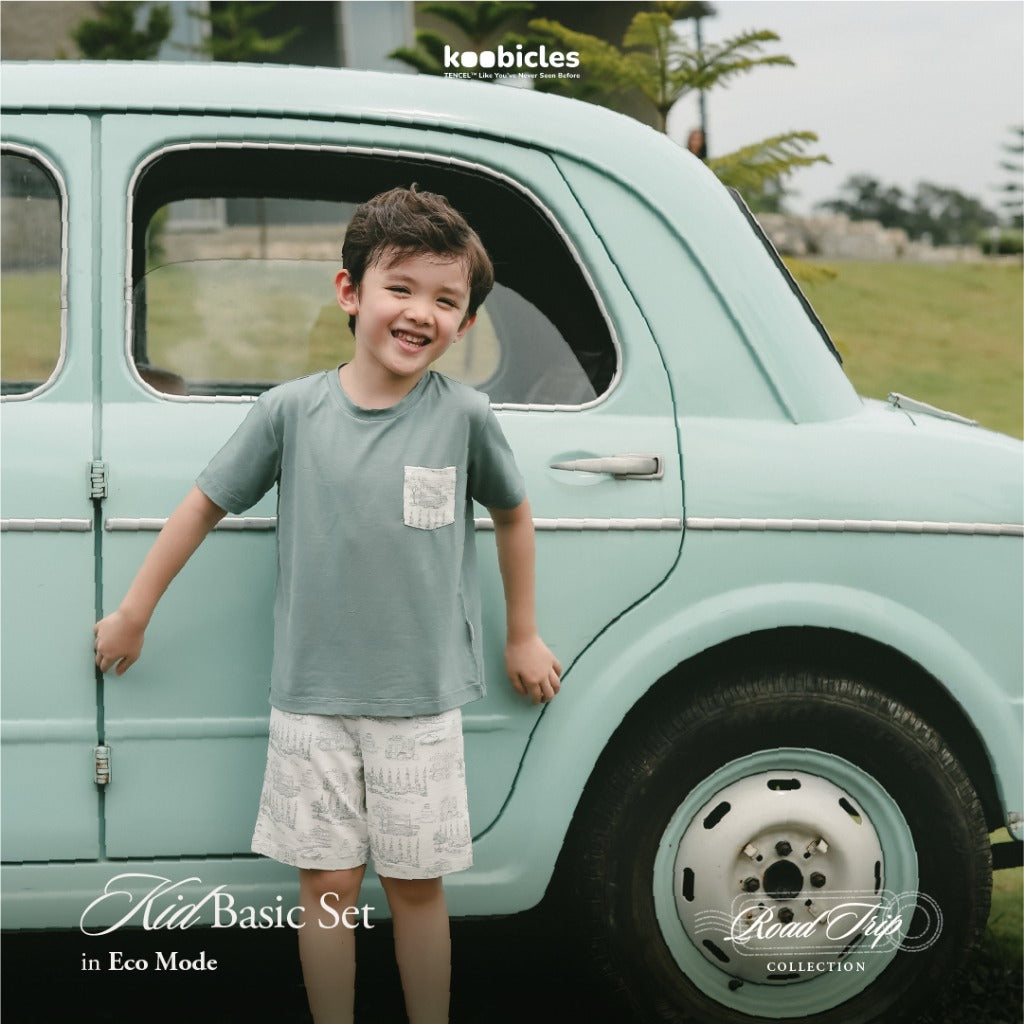 Koobicles Kid Basic Set TENCEL™ "Road Trip" in Eco Mode