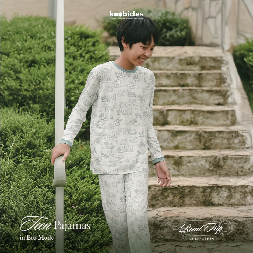 Koobicles Kid Pajamas TENCEL™ "Road Trip" in Eco Mode