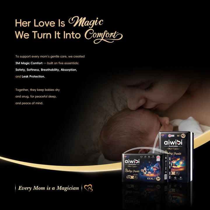 Aiwibi Baby Diapers Magic Comfort ( Tape/Pants )