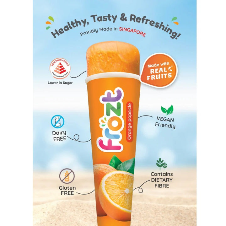 Frozt Orange Real Fruit Popsicle - image 3 - Happikiddo.com