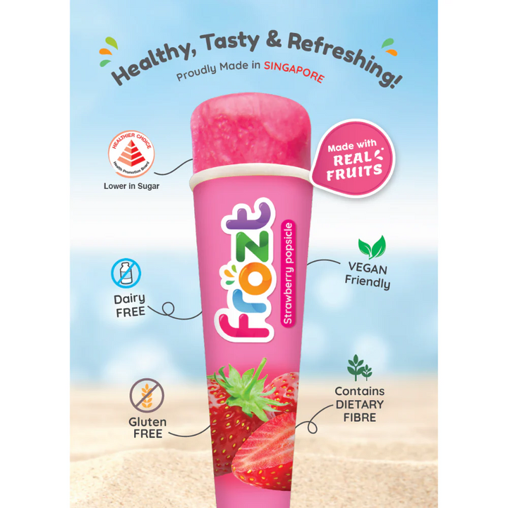 Frozt Strawberry Real Fruit Popsicle - image 4 - Happikiddo.com