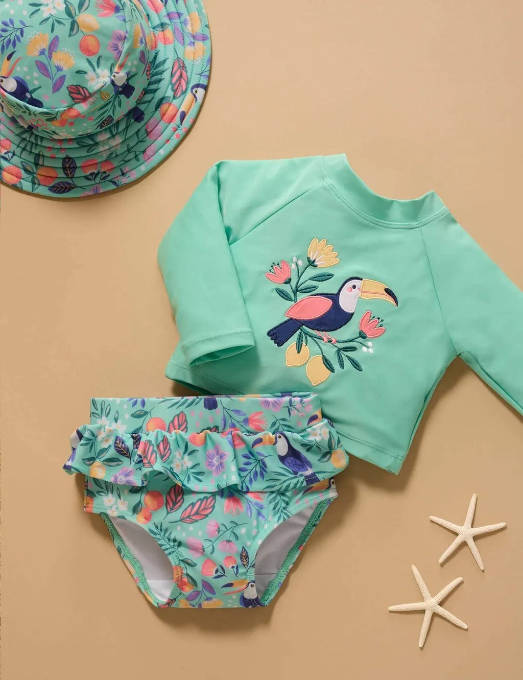 Purebaby Organic Printed Long Sleeve Rashie Set