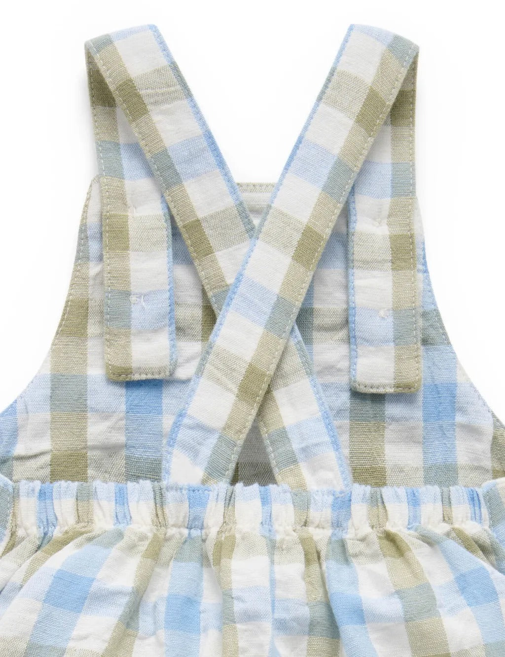 Purebaby Organic Overall - Seagrass Check