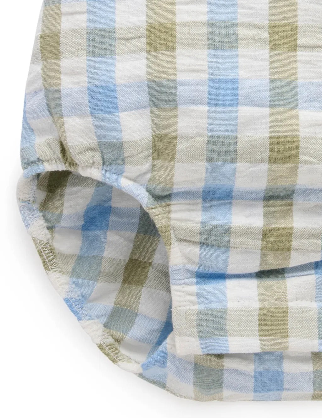 Purebaby Organic Overall - Seagrass Check
