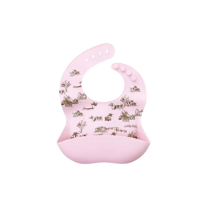 Little Rei Silicone Bib - Rustic - Lilac