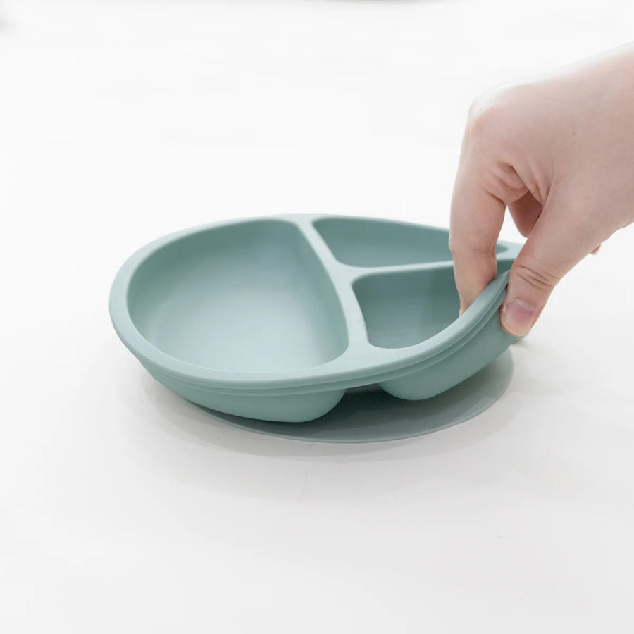 Little Rei Silicone Round Plate - Sage