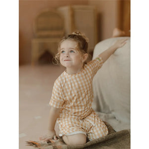 Hamako Tencel Striped Fog (SF) Short Set