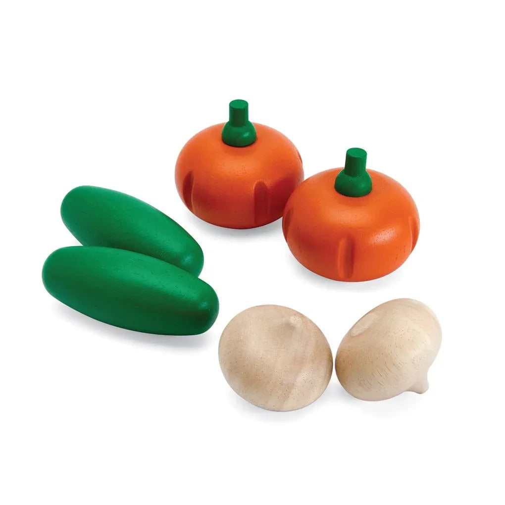 PlanToys Fresh Produce Set E (Cucumbers, Onions & Pumpkins)
