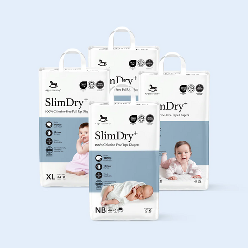 Applecrumby SlimDry+ Tape Diapers - Mega Pack - Happikiddo.com