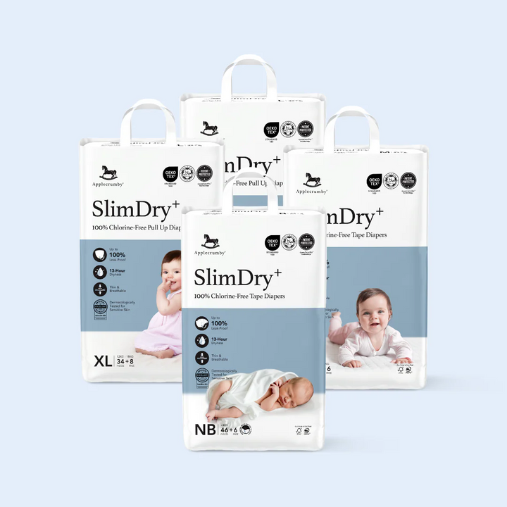 Applecrumby Slimdry+ Tape Diapers  (Mega)