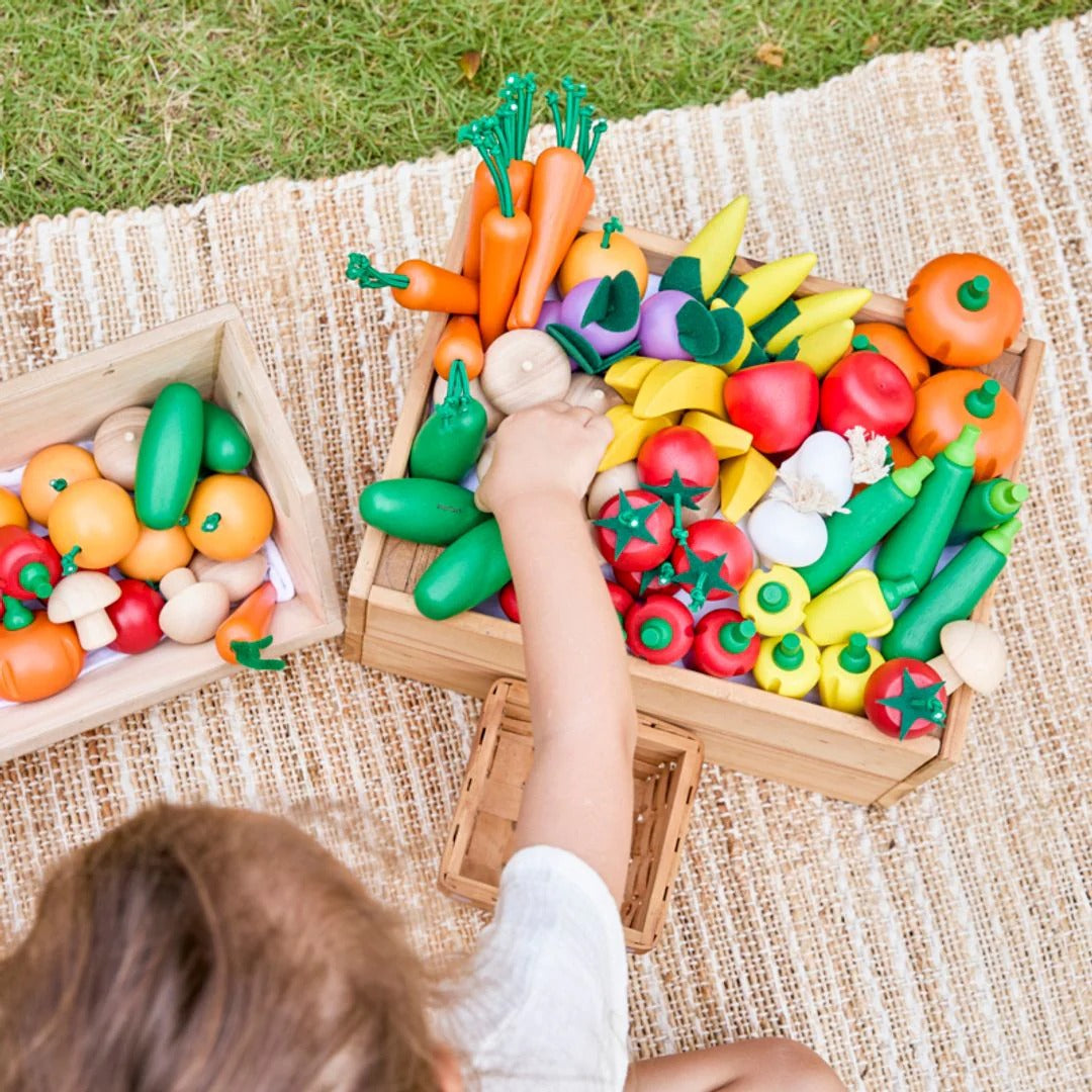 PlanToys Fresh Produce Set E (Cucumbers, Onions & Pumpkins)