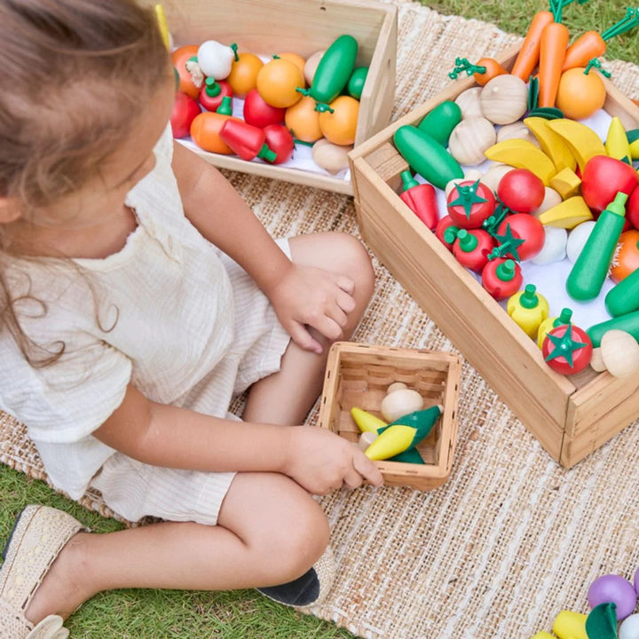 PlanToys Fresh Produce Set E (Cucumbers, Onions & Pumpkins)