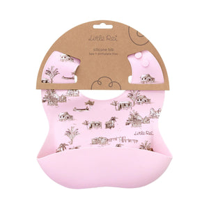 Little Rei Silicone Bib - Rustic - Lilac