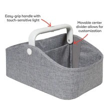Skip Hop Nursery Style Light Up Nappy Caddy - Heather Grey