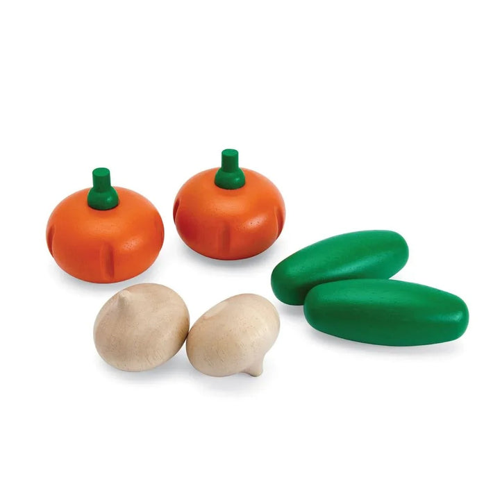 PlanToys Fresh Produce Set E (Cucumbers, Onions & Pumpkins)