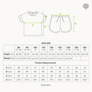 Hamako Tencel Striped Fog (SF) Short Set