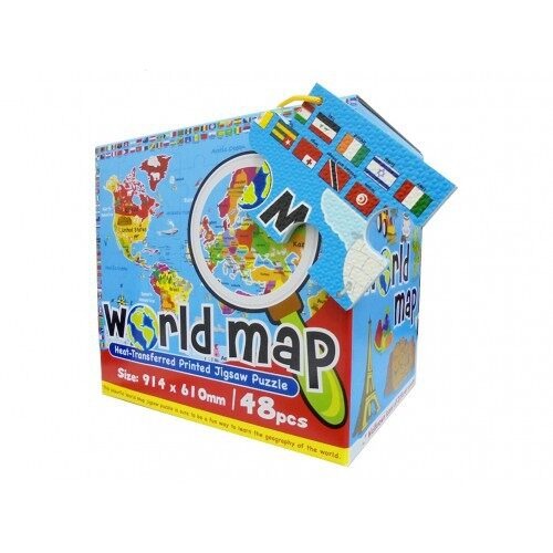 Sunta Mijoy 48Pcs Printed Jigsaw Puzzle – World Map