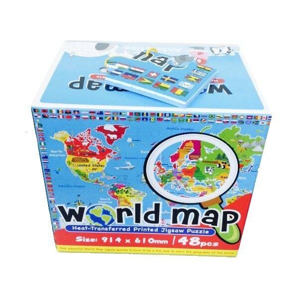 Sunta Mijoy 48Pcs Printed Jigsaw Puzzle – World Map