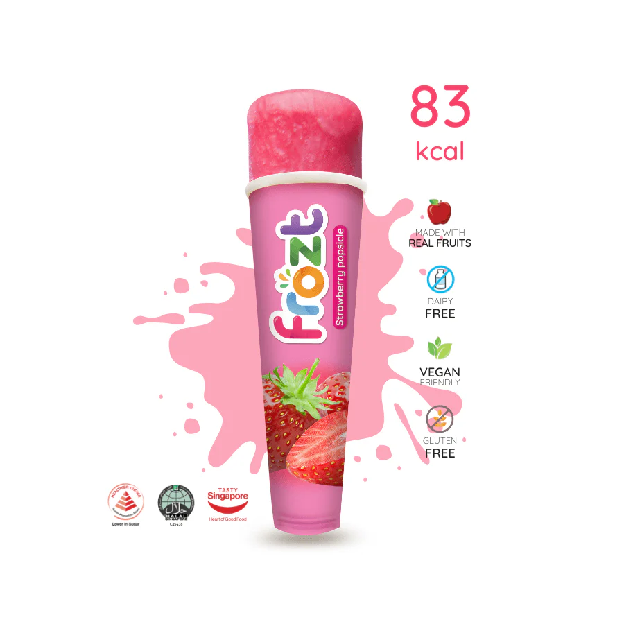 Frozt Strawberry Real Fruit Popsicle - image 2 - Happikiddo.com