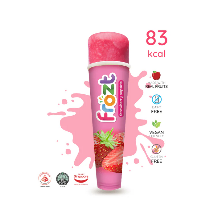 Frozt Strawberry Real Fruit Popsicle - image 2 - Happikiddo.com