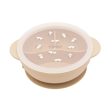 Combi Silicon Divided Suction Bowl & Lid