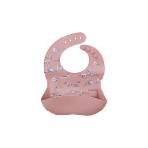 Little Rei Silicone Bib - Rustic - Pink