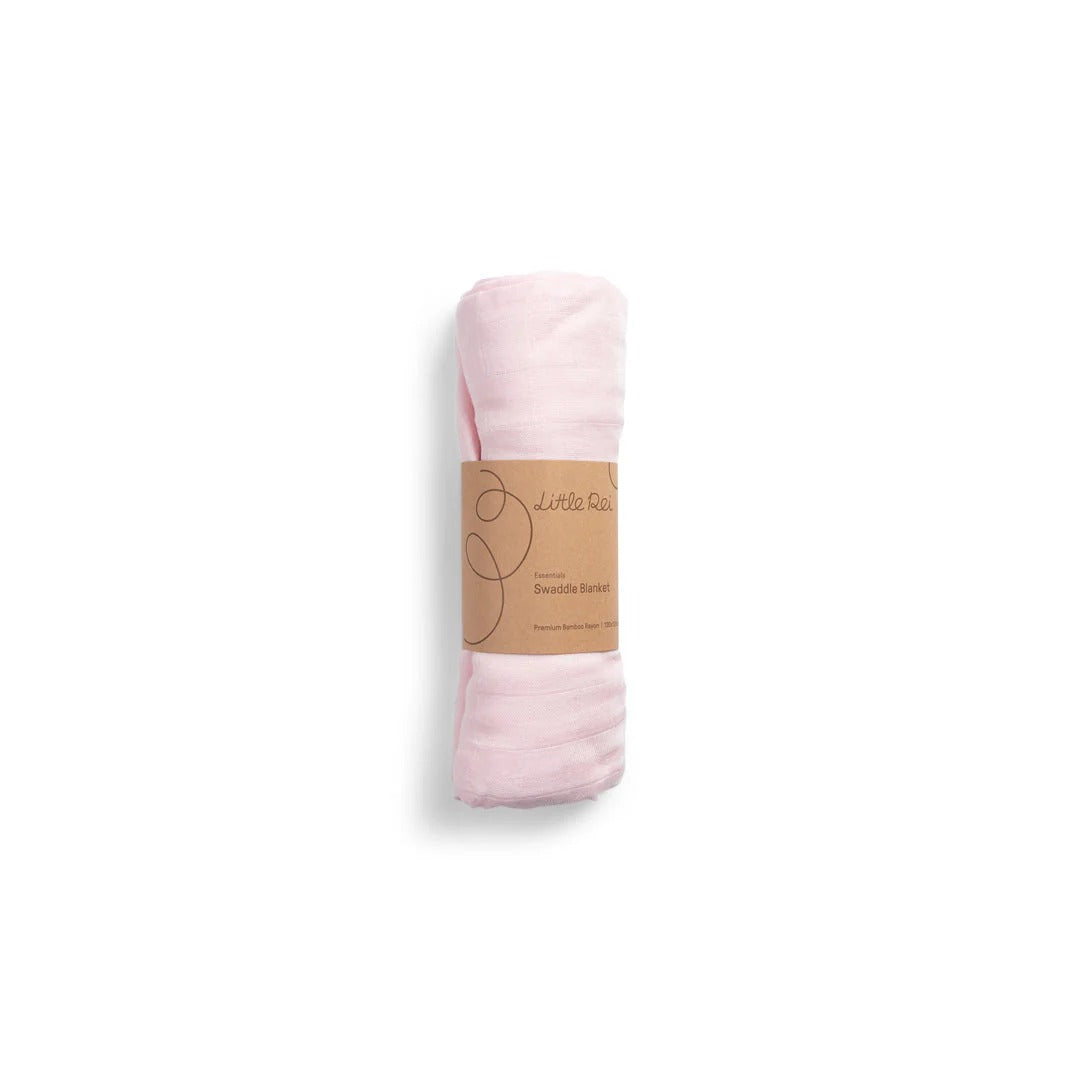 Little Rei Bamboo Swaddle Single - Light Pink 120X120cm
