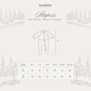 Koobicles Sleepsuit TENCEL™ "Road Trip" in Eco Mode