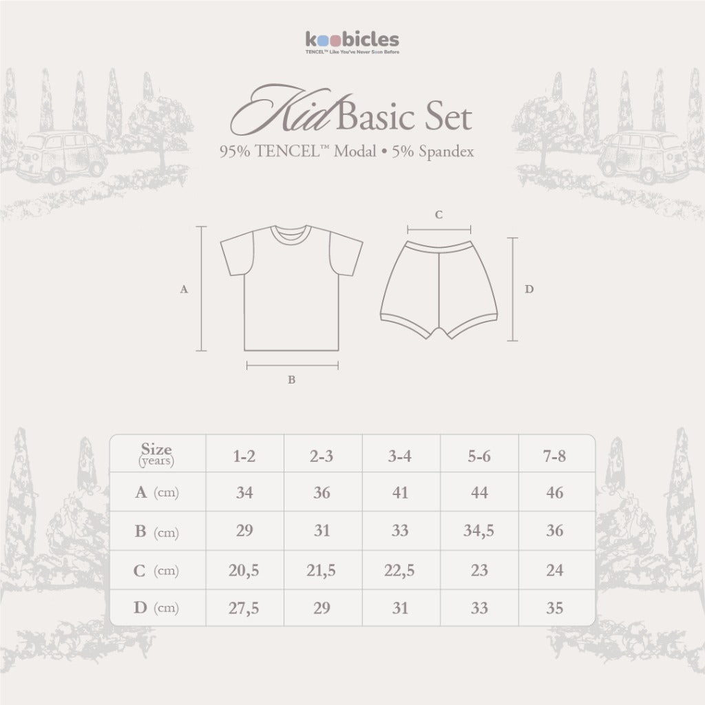 Koobicles Kid Basic Set TENCEL™ "Road Trip" in Eco Mode