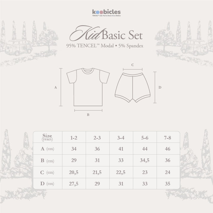 Koobicles Kid Basic Set TENCEL™ "Road Trip" in Eco Mode