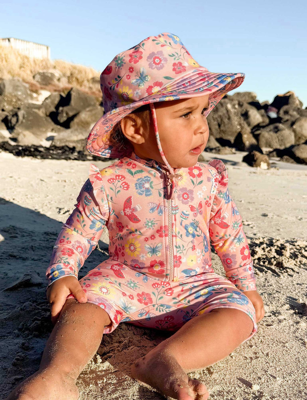 Purebaby Broad Brim Swim Hat - Fiesta Print