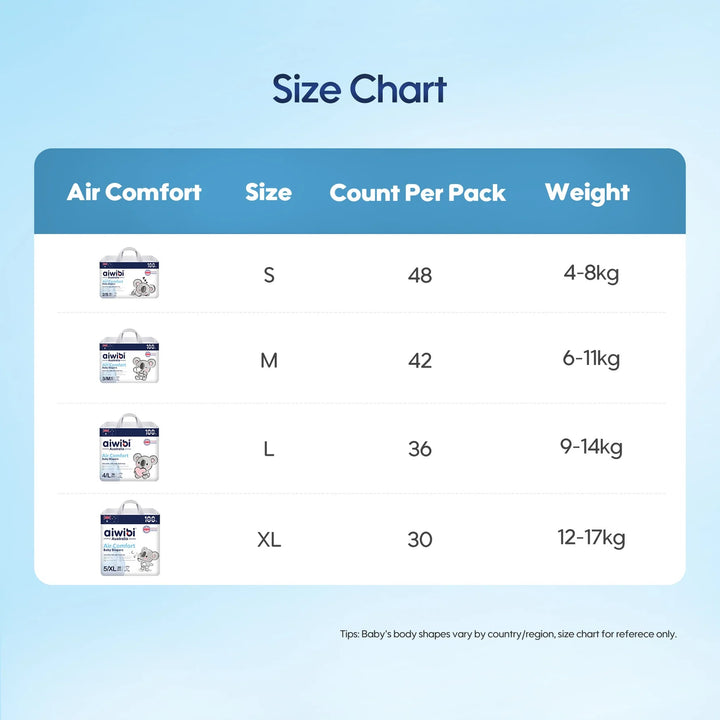 Aiwibi Baby Air Comfort Diapers (1 Pack)