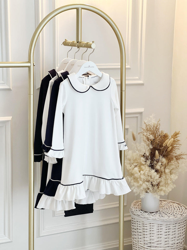 Count & Countess Pima Cotton Girl's Sleep Dress - Classic White