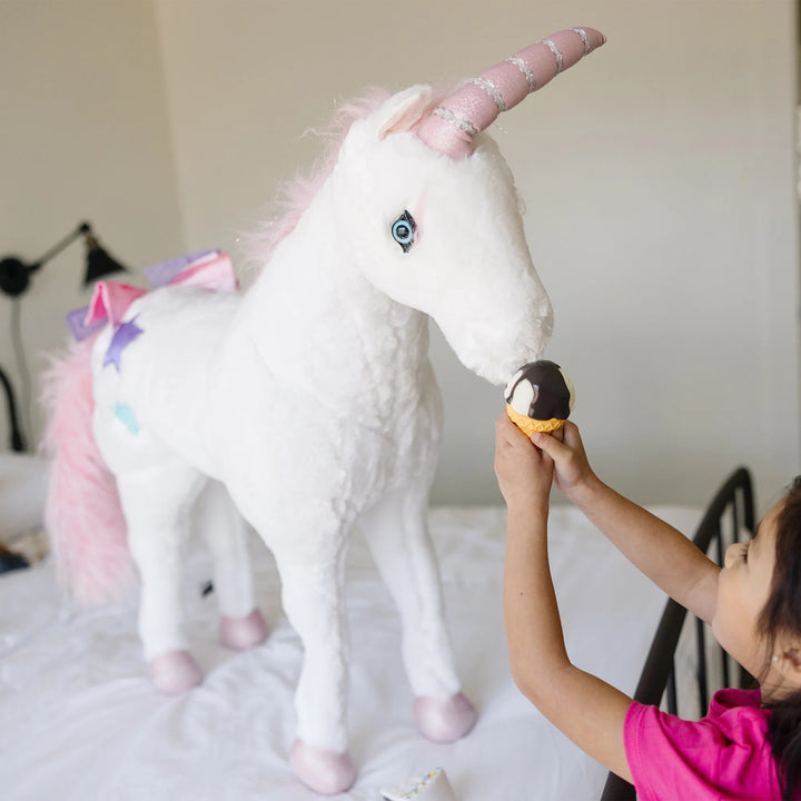 Melissa & Doug Unicorn Lifelike Plush Stuffed Animal