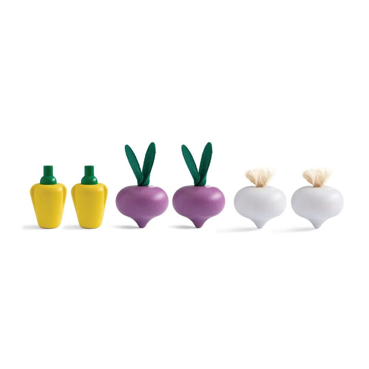 PlanToys Fresh Produce Set C (Red Radishes, Garlics & Yellow Bell Peppers)