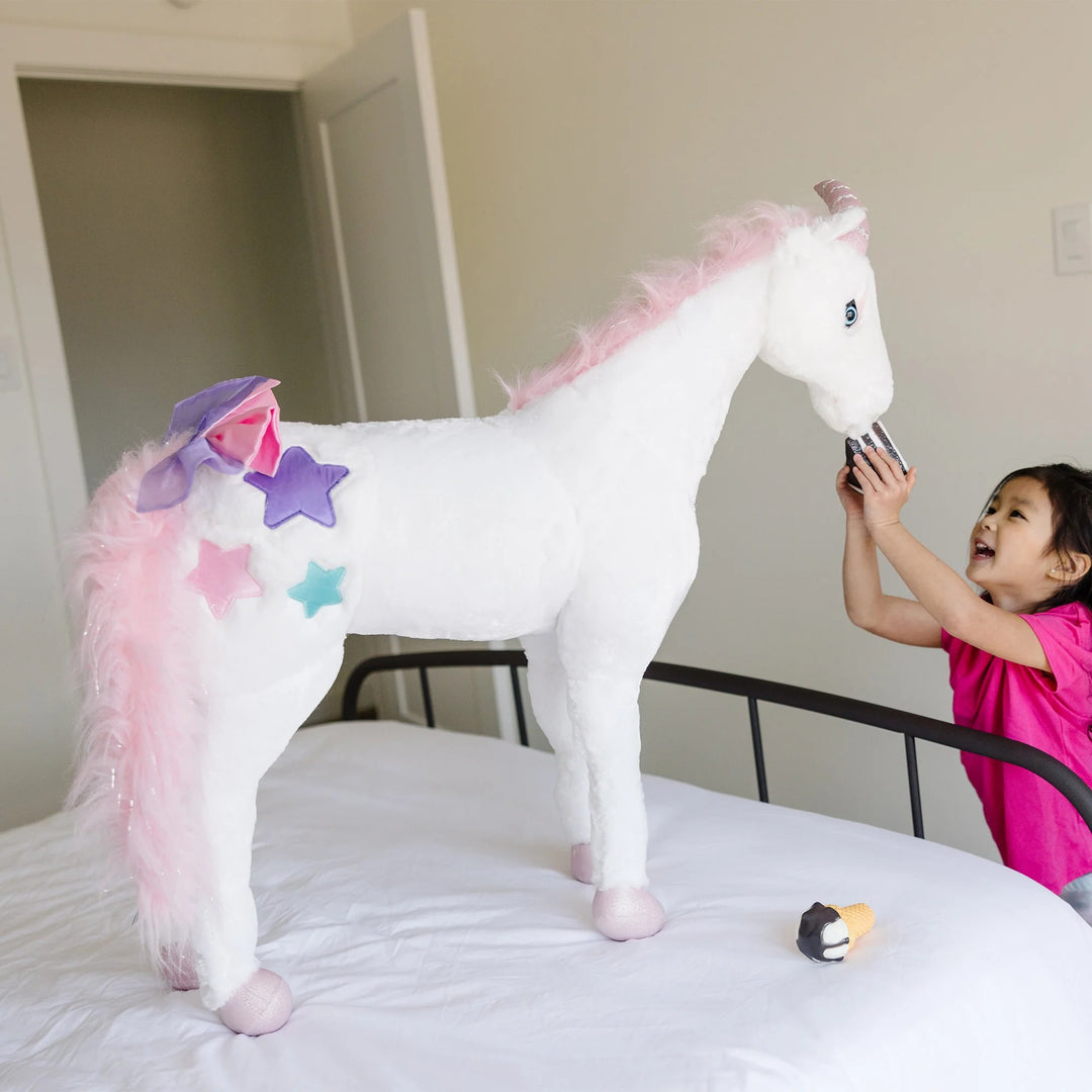 Melissa & Doug Unicorn Lifelike Plush Stuffed Animal