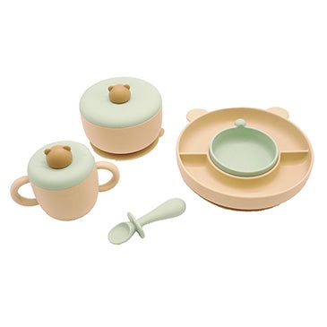 Combi Silicon Bear Tableware Gift Set