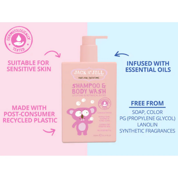 Jack N' Jill Shampoo & Body Wash-Natural 300mL