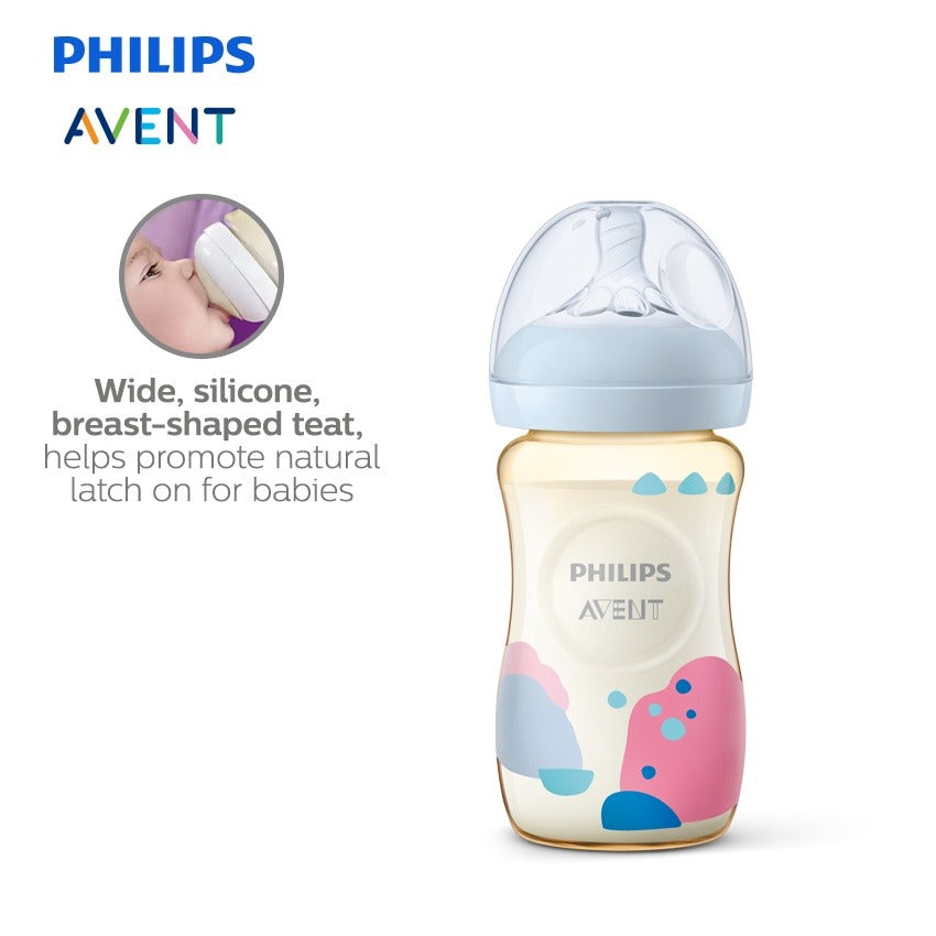 Philips Avent Natural Response Bottle PPSU, 9oz/260ML, 1M+, Single/Twin Pack