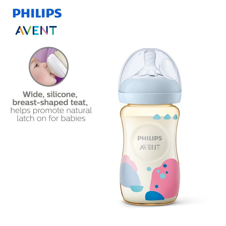 Philips Avent Natural Response Bottle PPSU, 9oz/260ML, 1M+, Single/Twin Pack