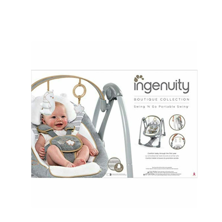 Ingenuity Boutique Collection Swing n' Go Portable Swing - Bella Teddy