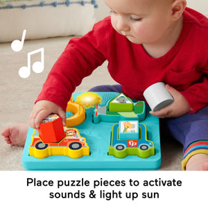 Fisher-Price Shapes & Sounds Vehicle Puzzle shape sorter base