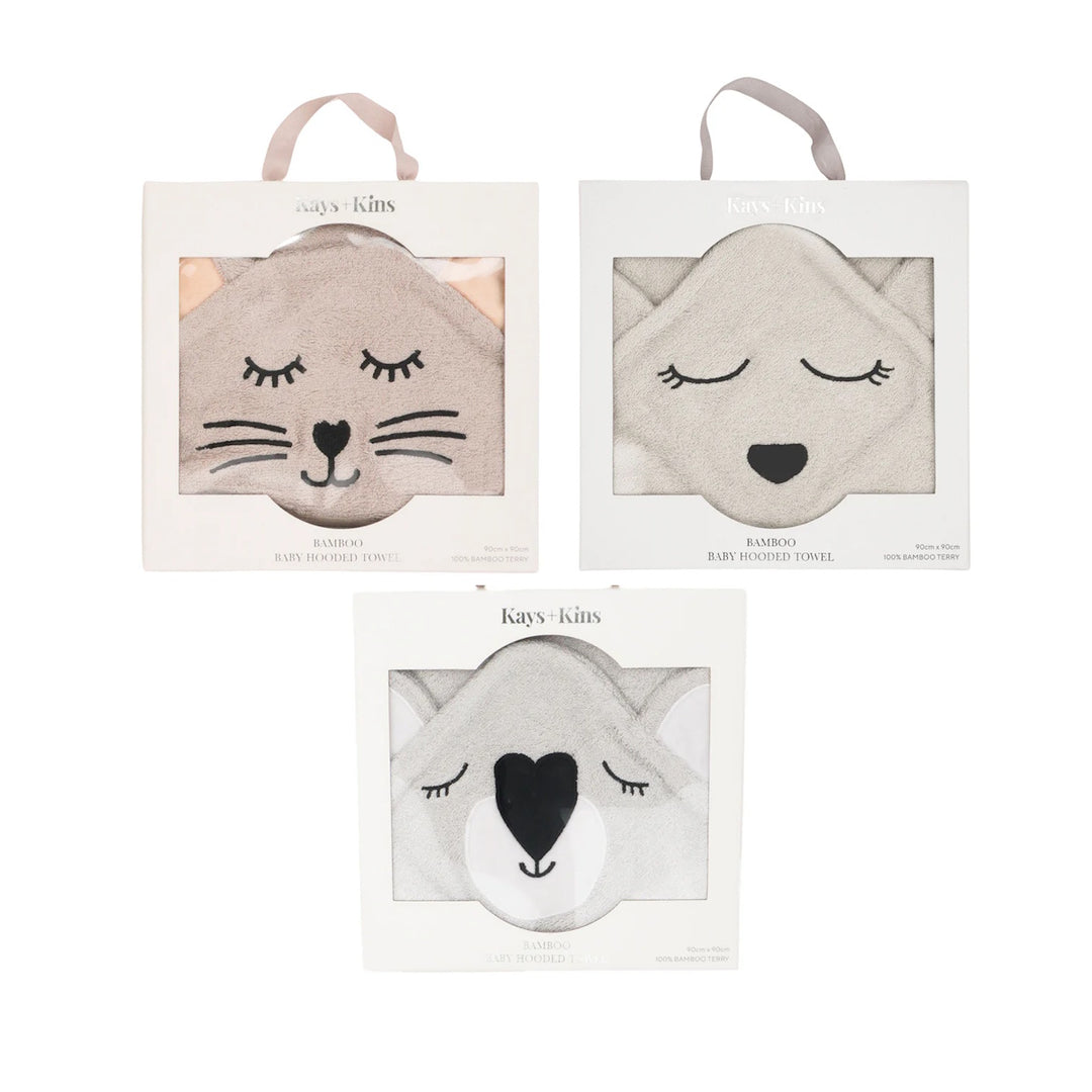 Kays + Kins Bamboo Hooded Towel