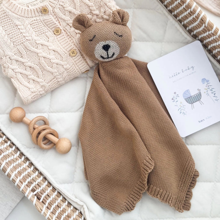 Kays + Kins Organic Knit Toy - Sunny Bear