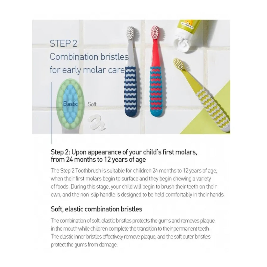 K-Mom Kids Toothbrush 6P Set- Step 2 (5 years - 8 years)
