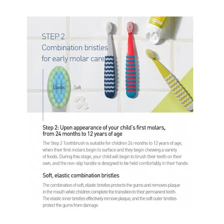 K-Mom Kids Toothbrush 6P Set- Step 2 (5 years - 8 years)