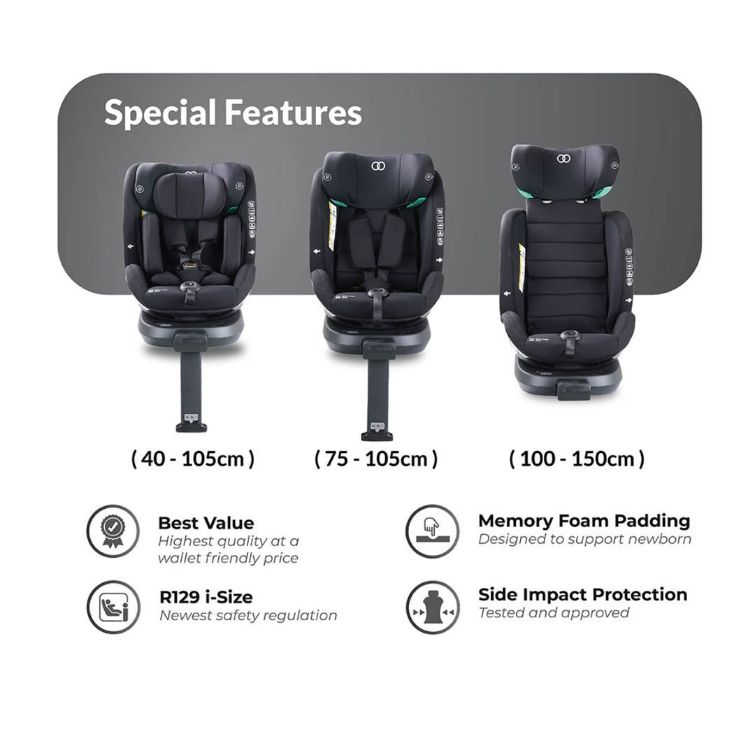 Koopers Armour Carseat - Matt Black